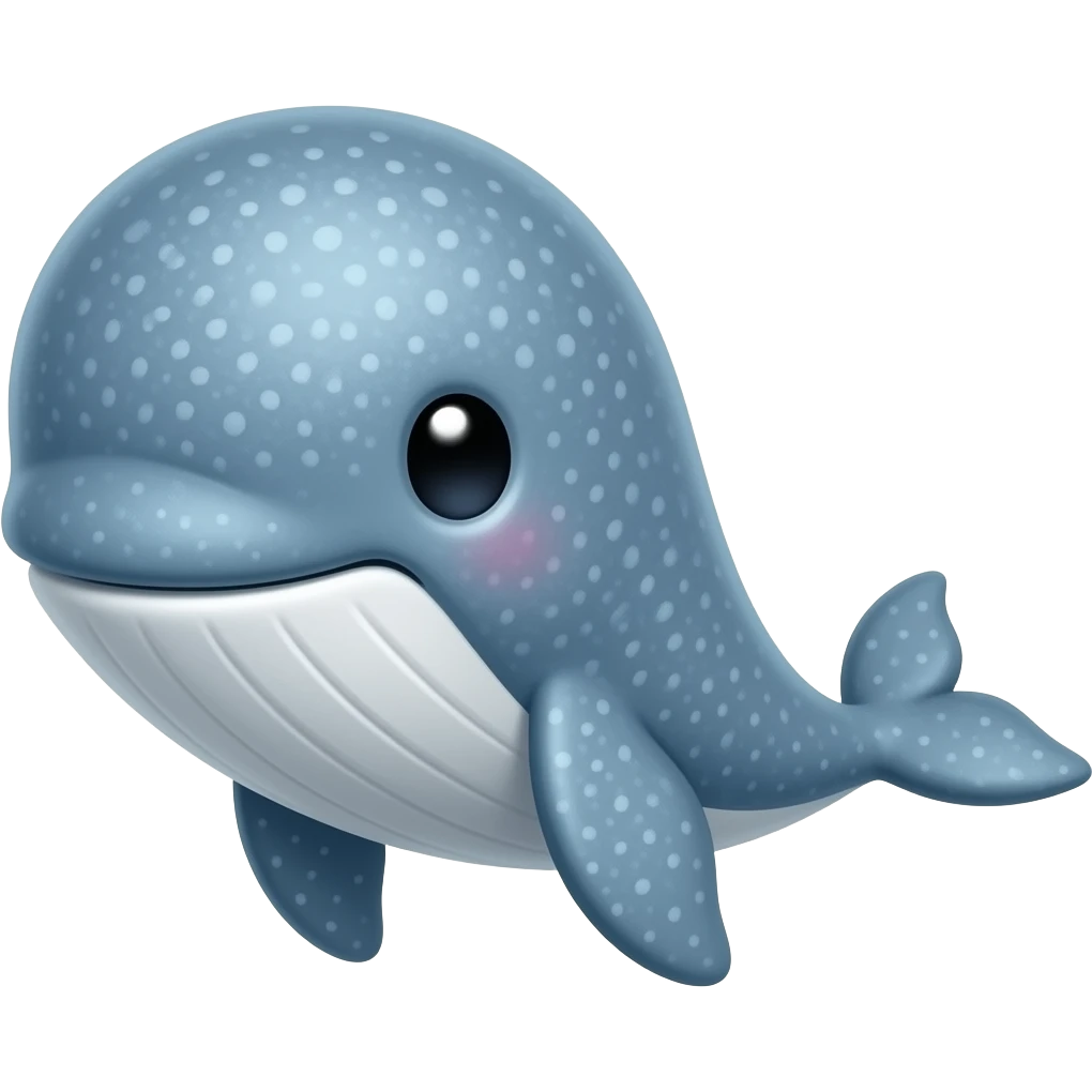 A whimsical humpback whale with large eyes emoji
