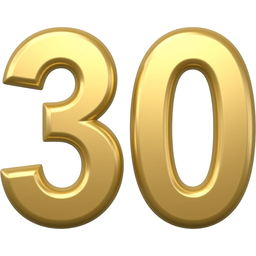 numero 30 emoji