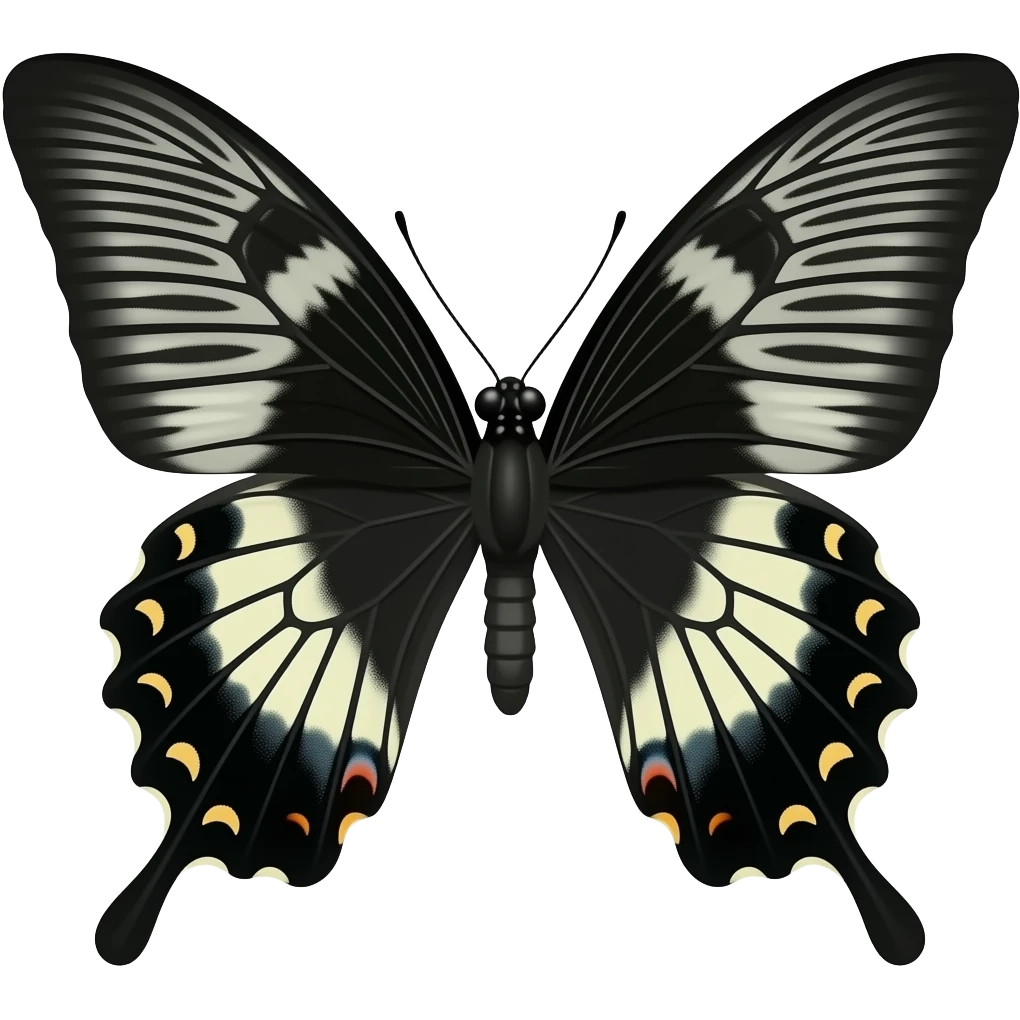black butterfly emoji