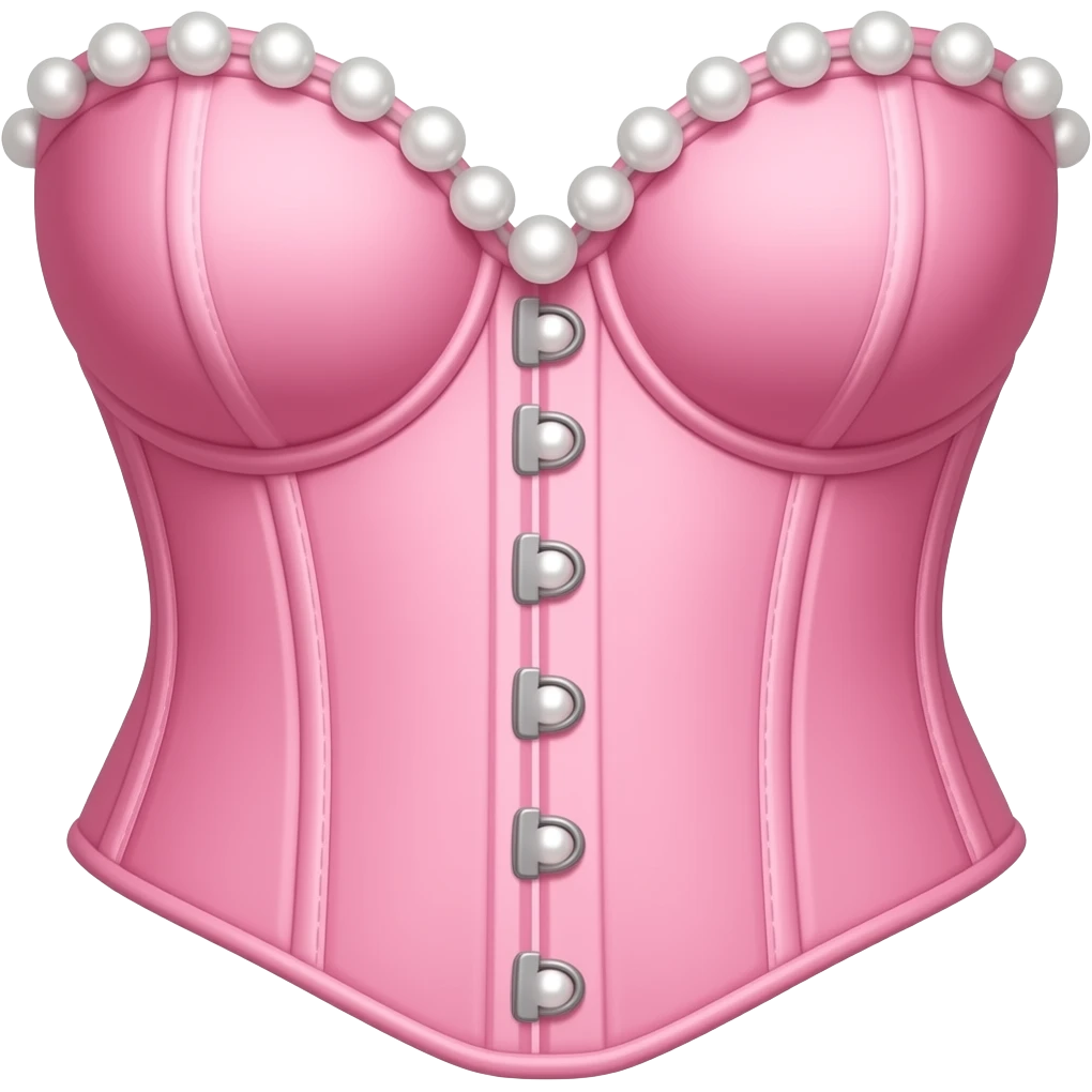 Pink corset with pearl emoji