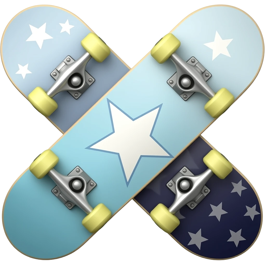 star pattern skateboard emoji