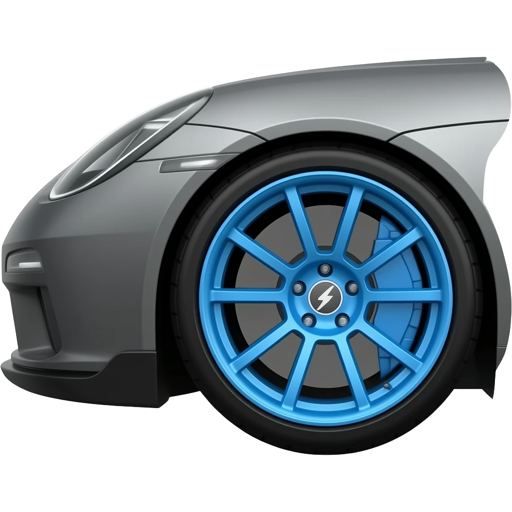 Emoji style 2030th coupe with blue led wheels and a sleek design emoji
