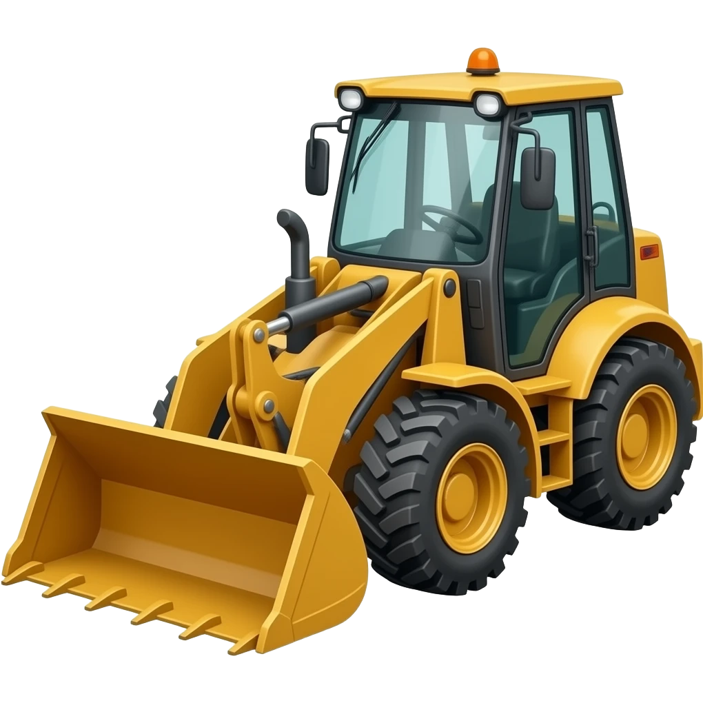 Dingo  mini loader machine yellow mini emoji
