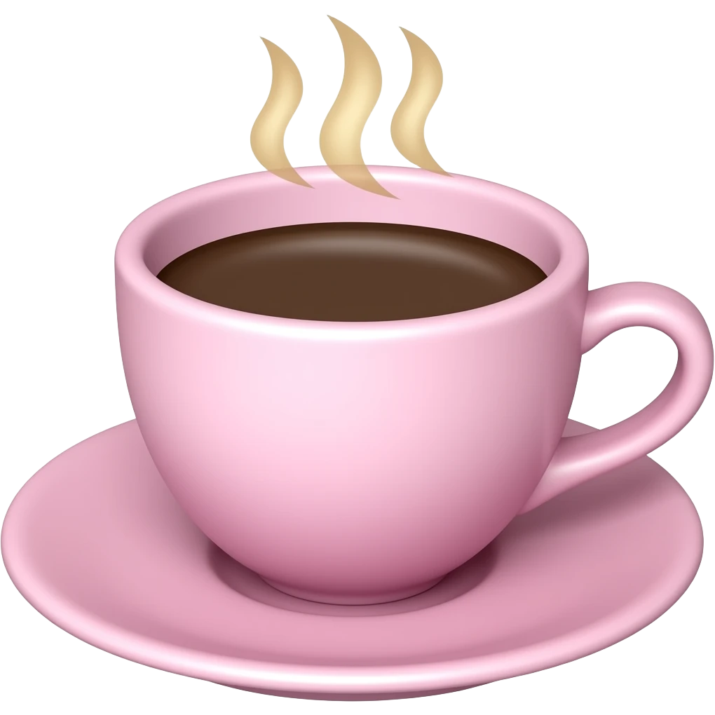pink coffee emoji