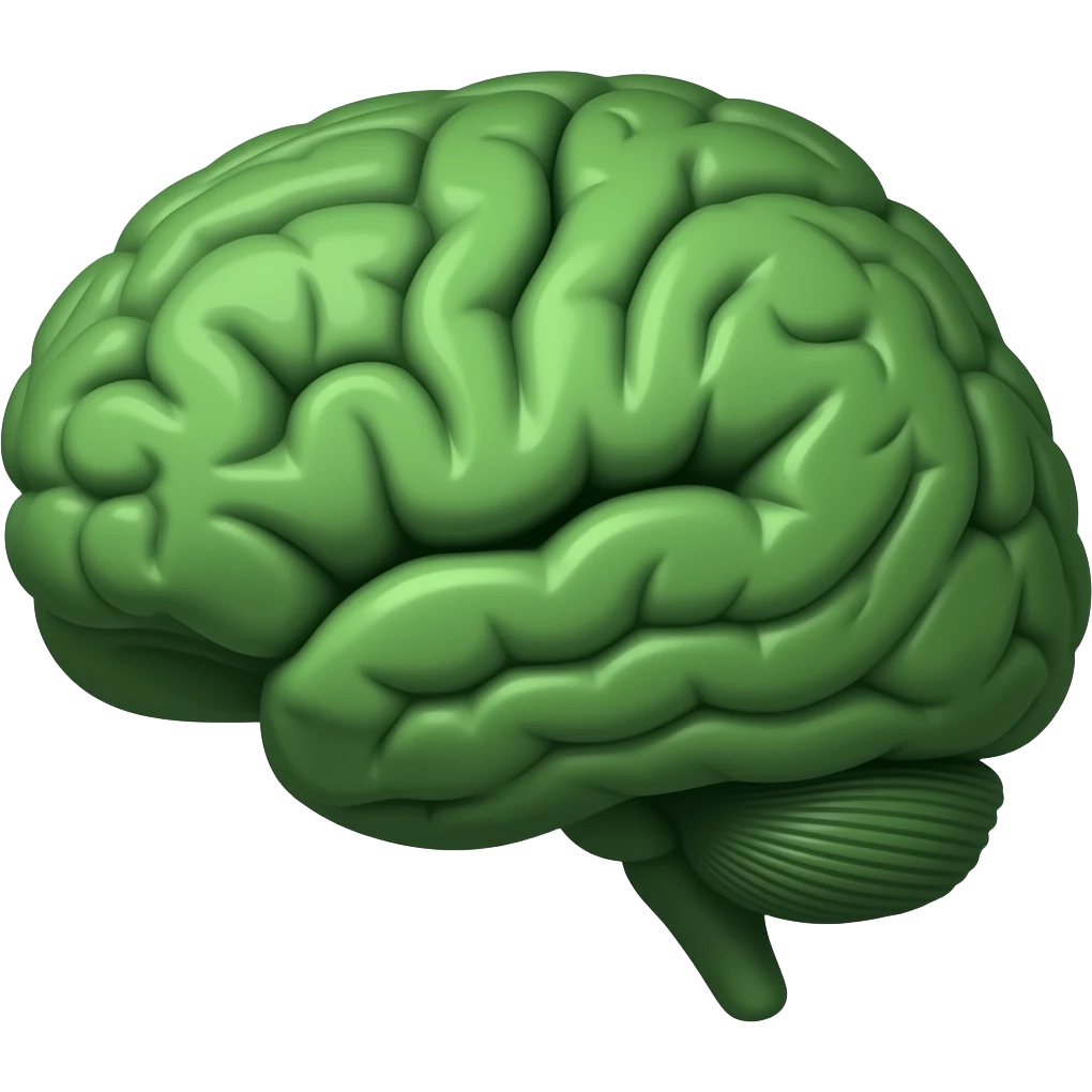 deep green brain emoji