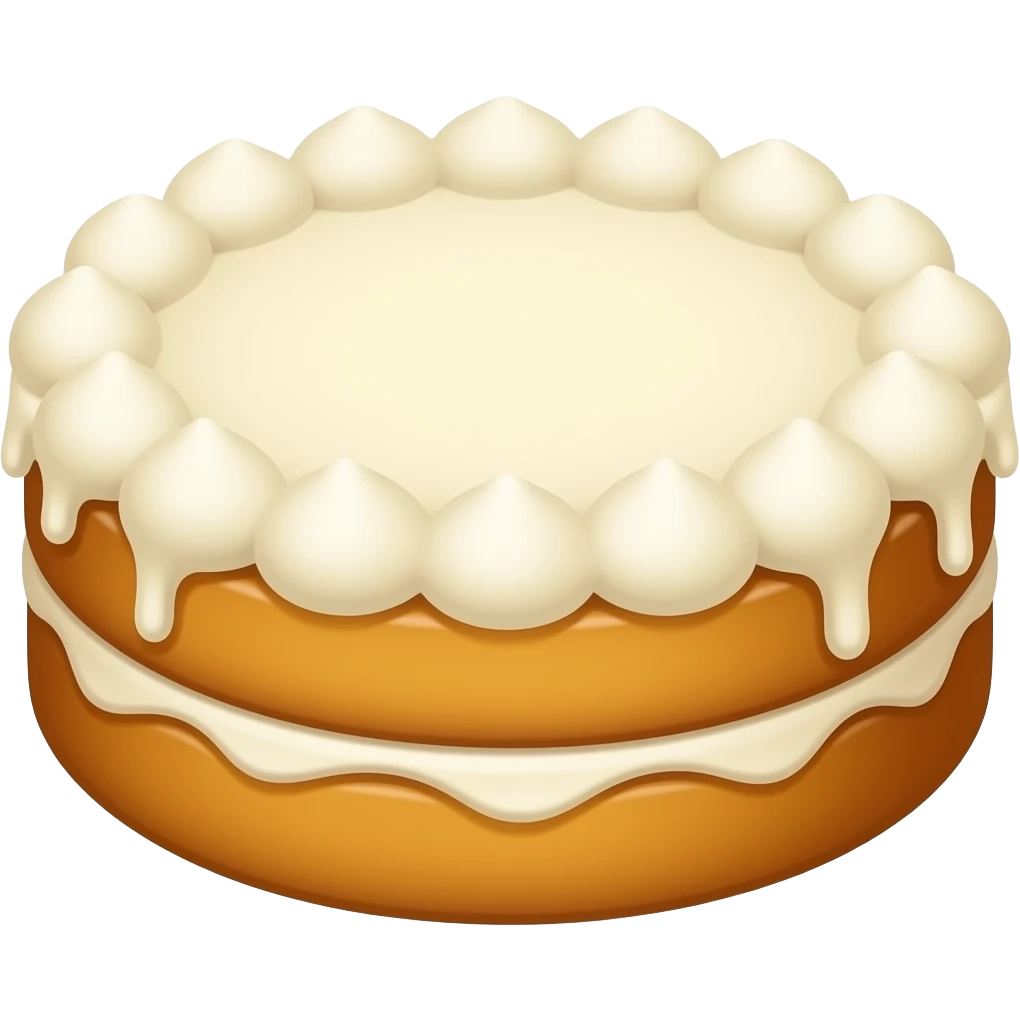vanilla cake homemade with no cream or toppings emoji