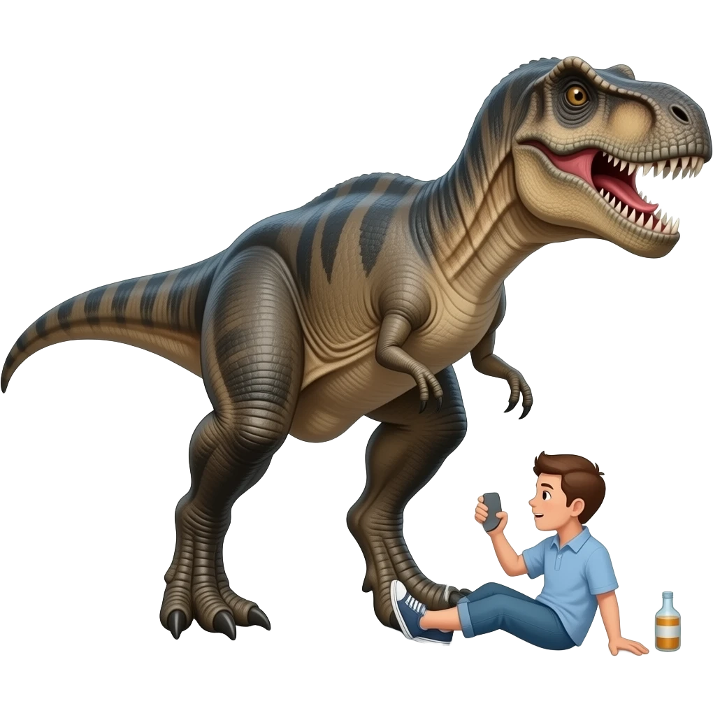 Dinosaur say he'll break someones ankles when they steal something emoji