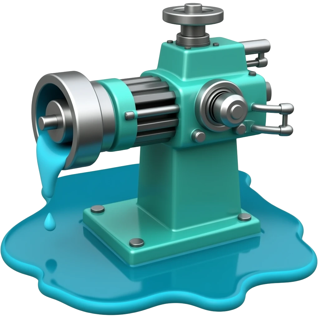 teal well oiled machine emoji