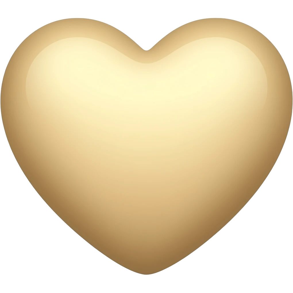 beige heart emoji