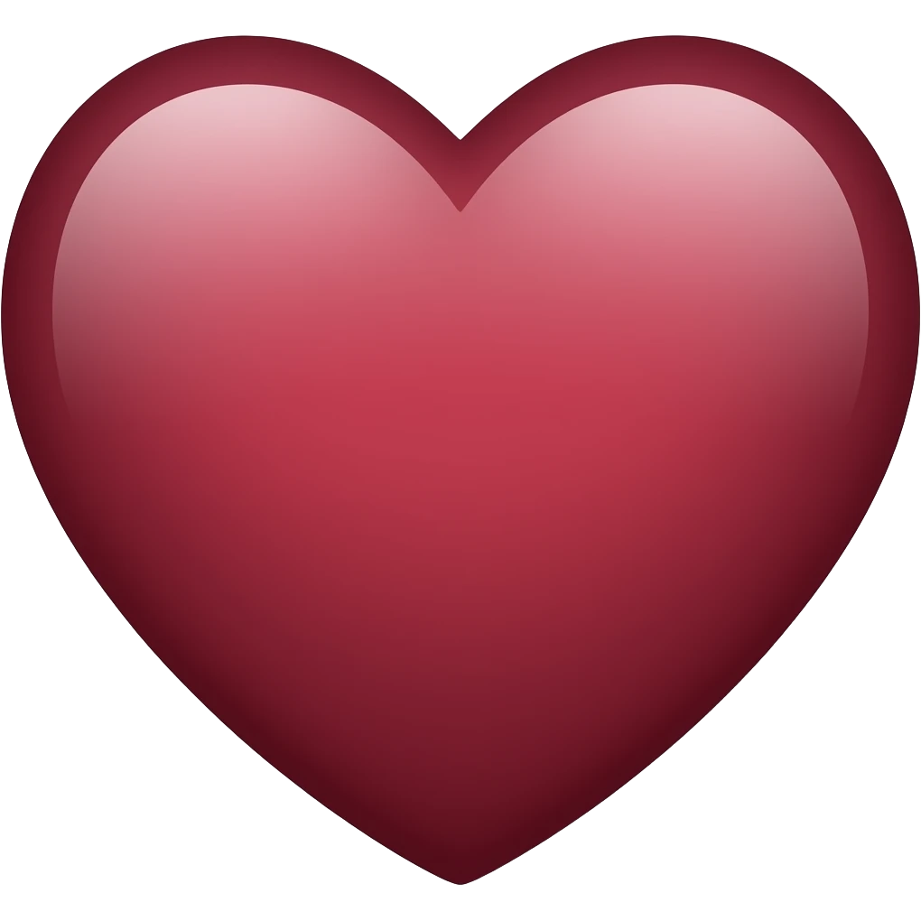 Corazón color vino emoji