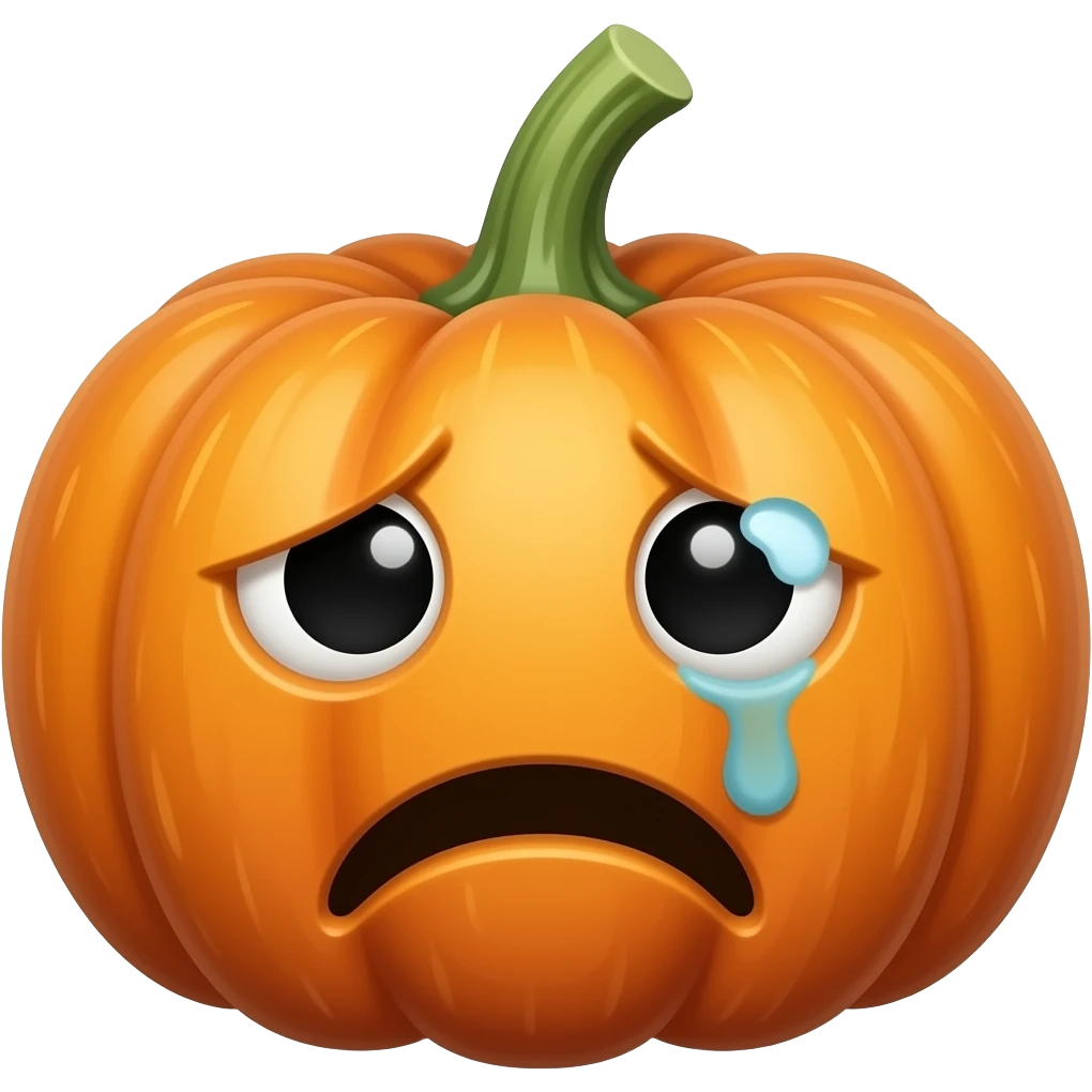 sad pumpkin emoji