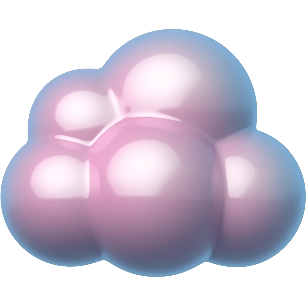 Cloud pink blue emoji