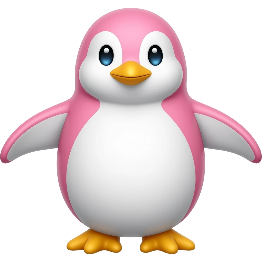 Pink penguin emoji