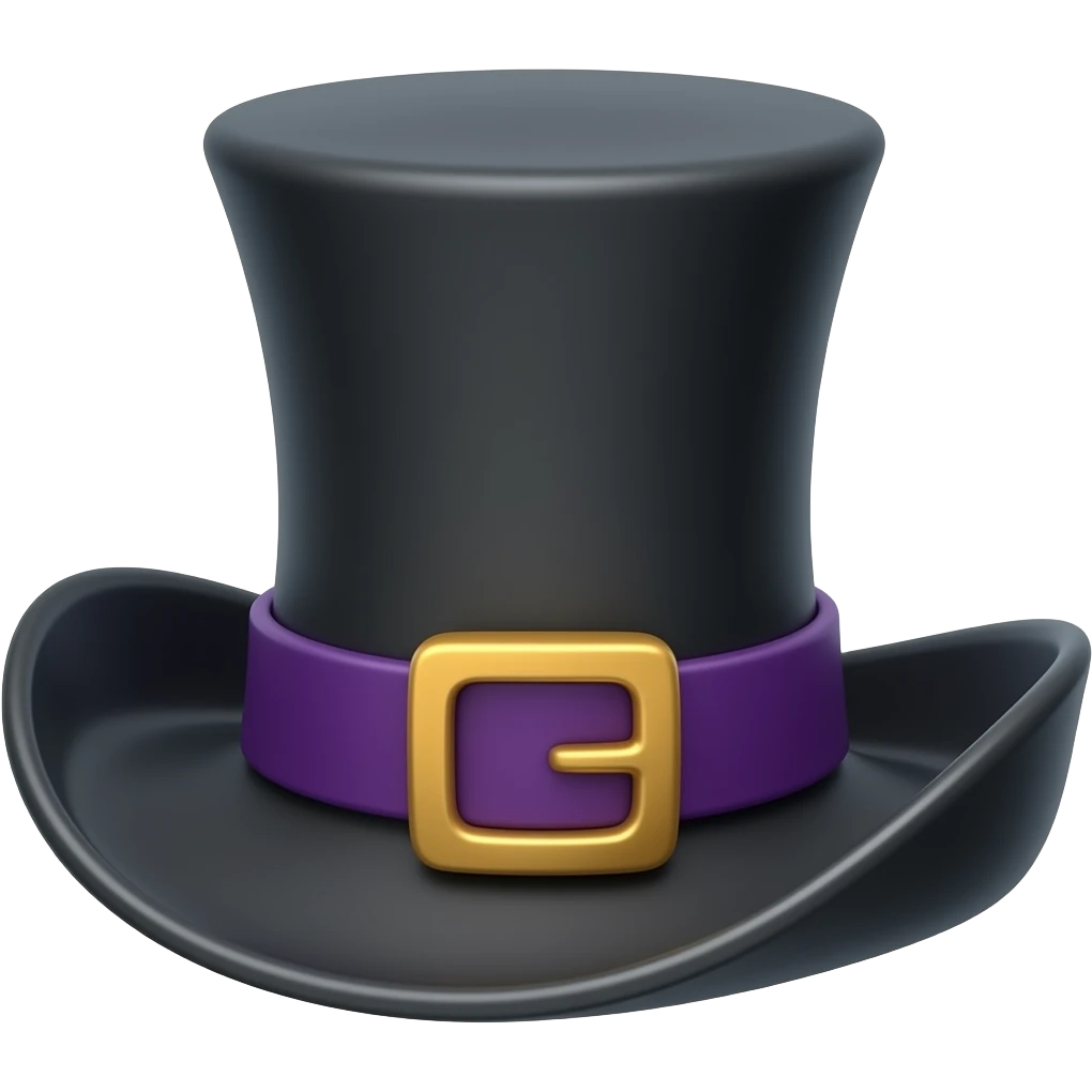goth hat emoji