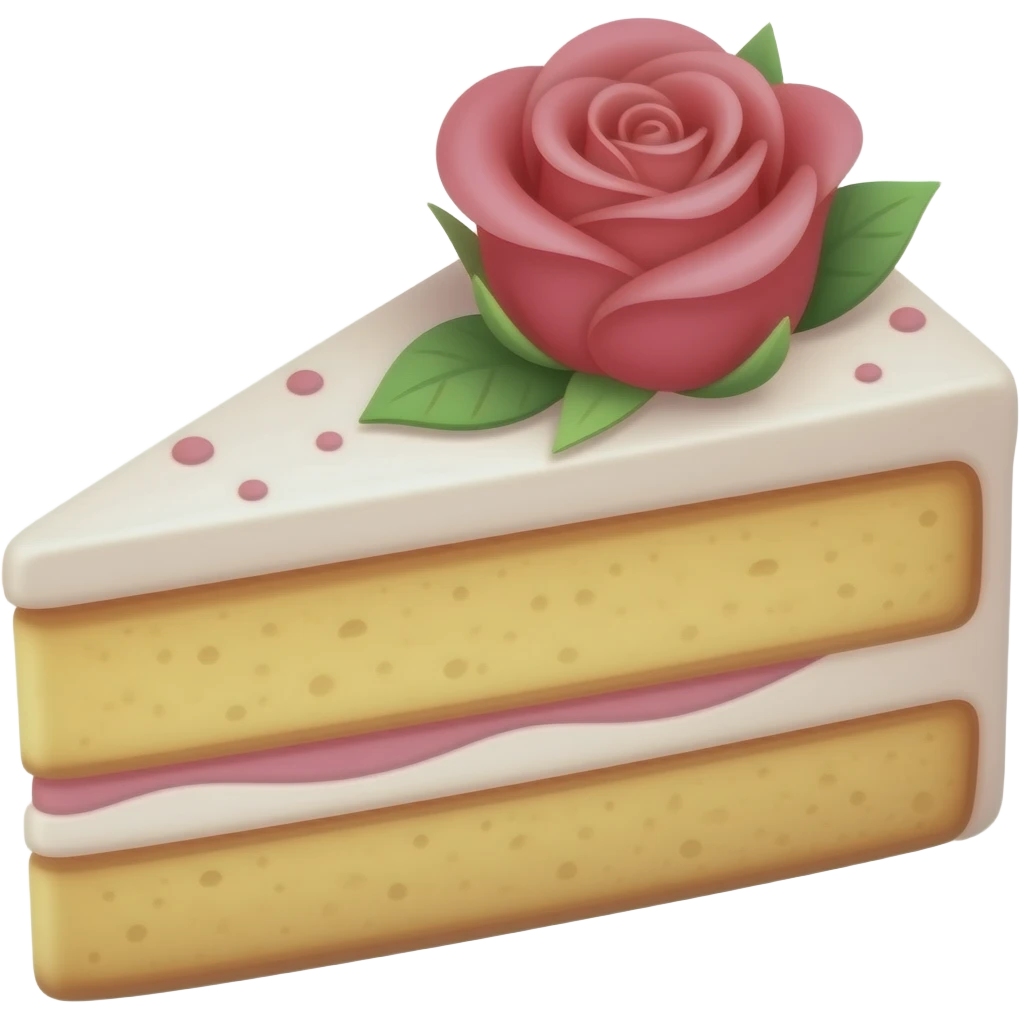 玫瑰蛋糕切件 emoji