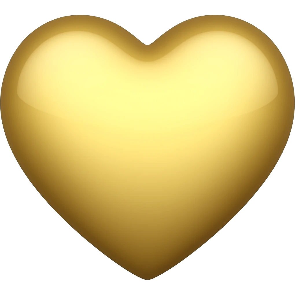 Small true gold heart emoji emoji | AI Emoji Generator