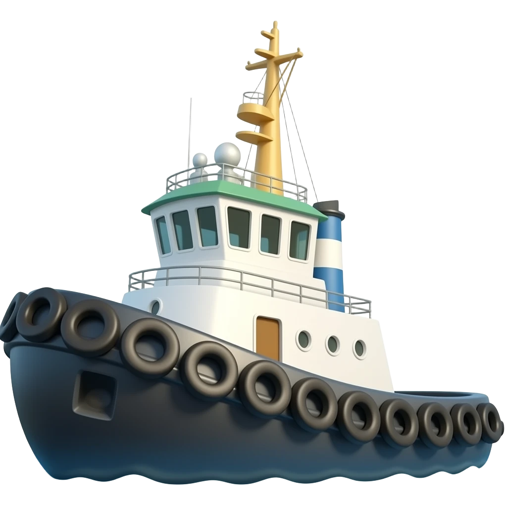 Tug boat emoji