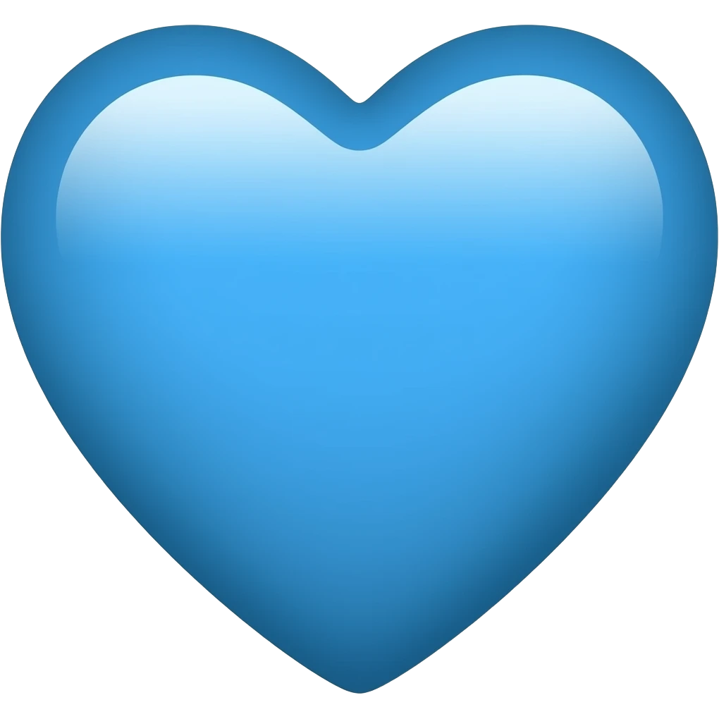 Blue colour  heart emoji