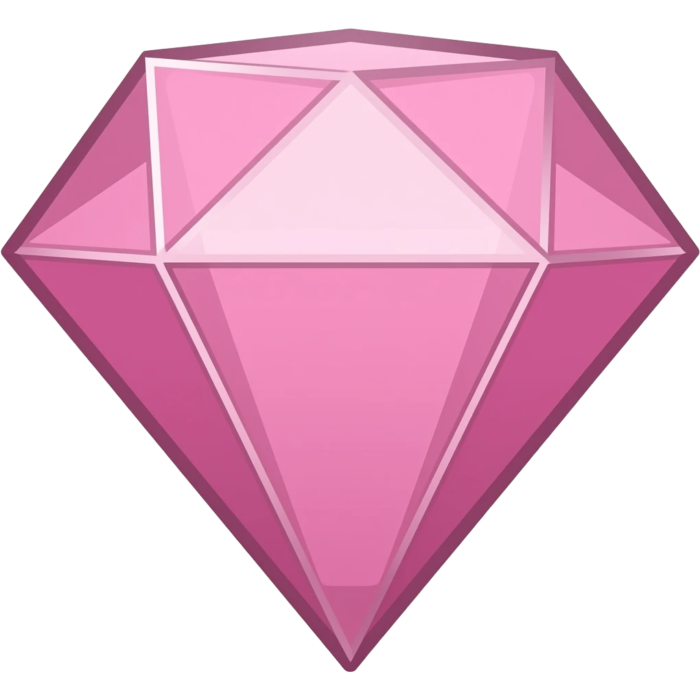 pink pixel diamond emoji
