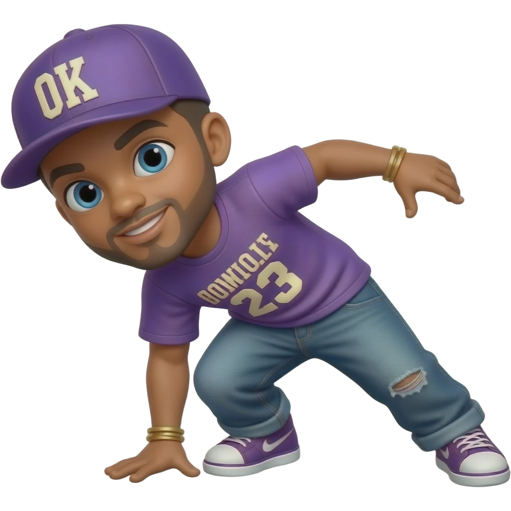 Hip hop dancing emoji