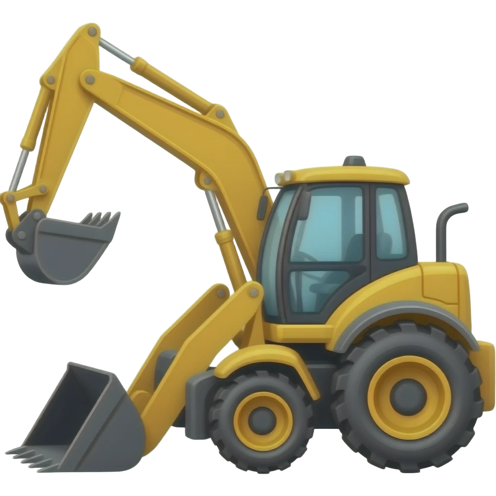 Backhoe loader emoji