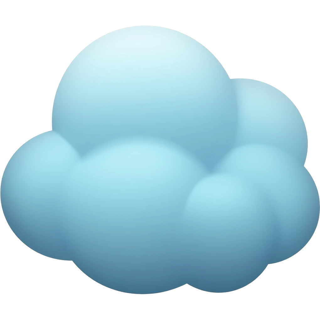 Blue cloud emoji