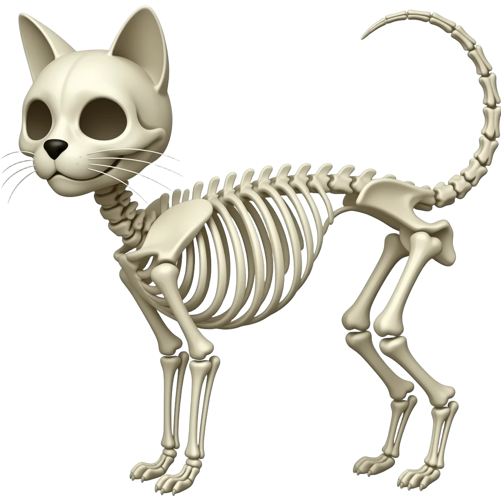 cat skeleton emoji