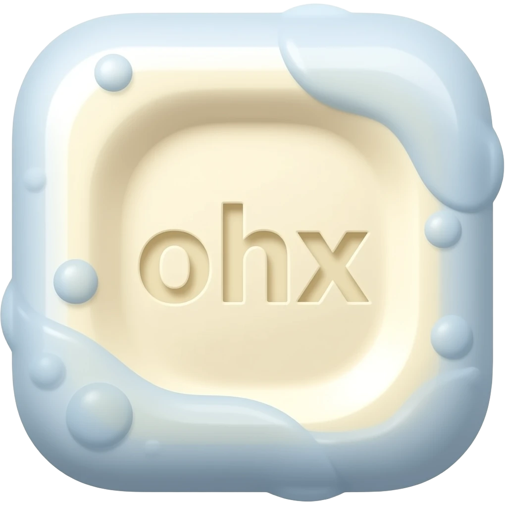 square shape soap with bubbles emoji