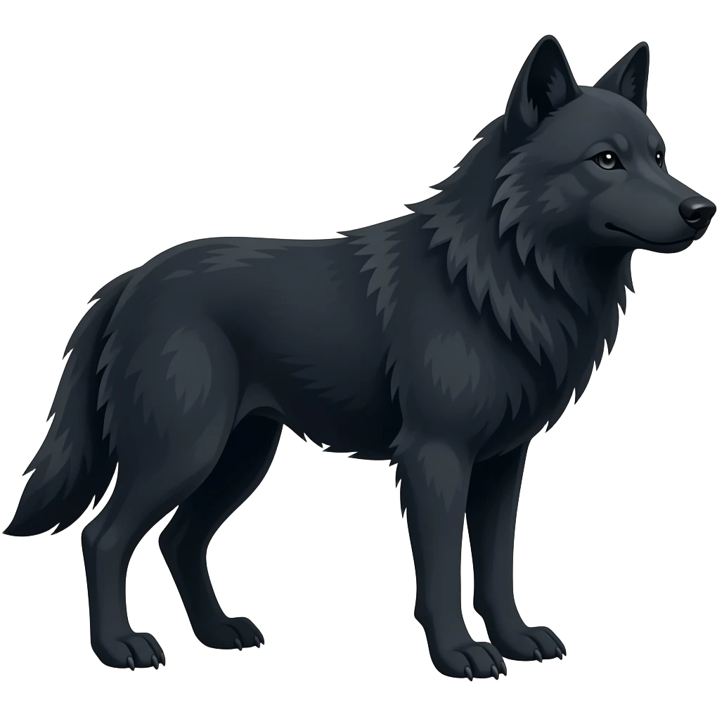 Lobo preto emoji