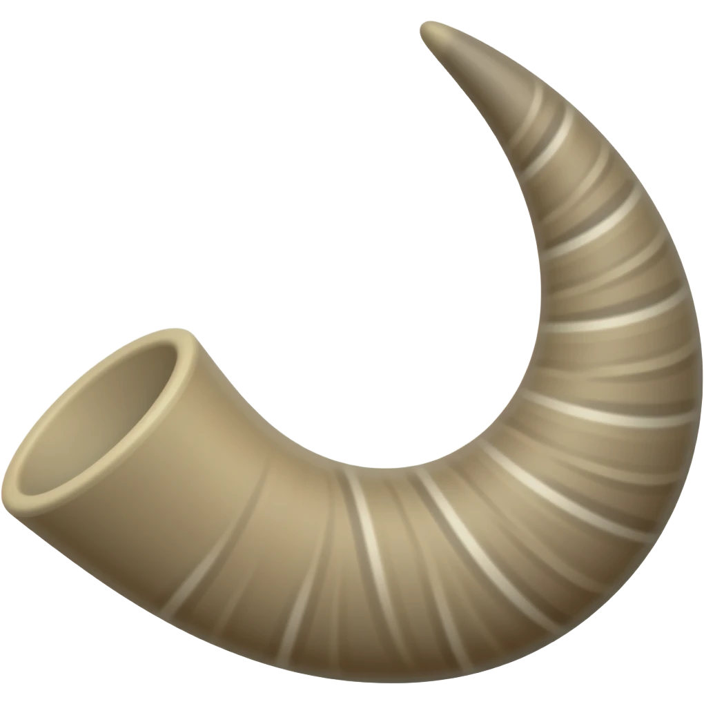 Kudu horn Shofar emoji