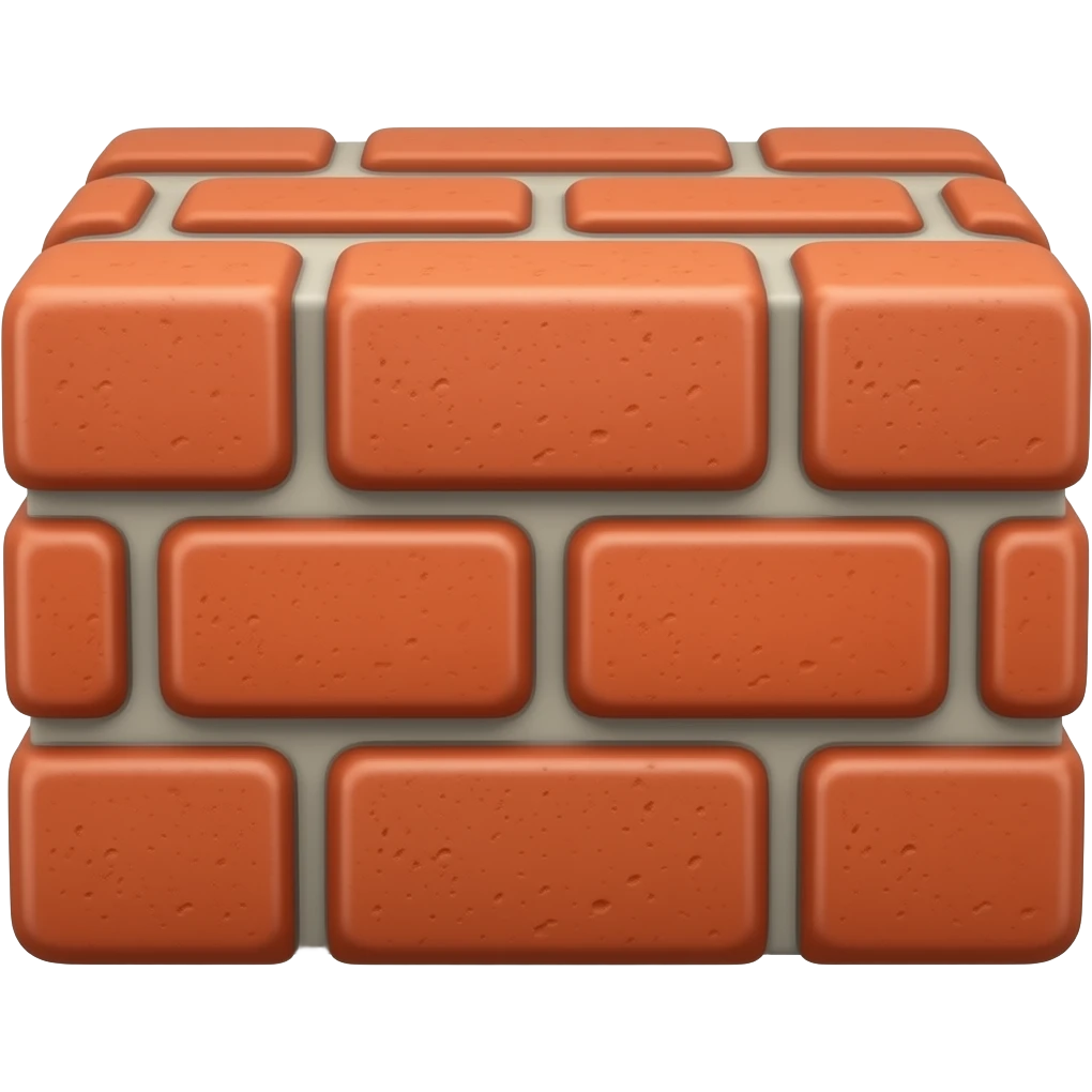 a single red brick emoji