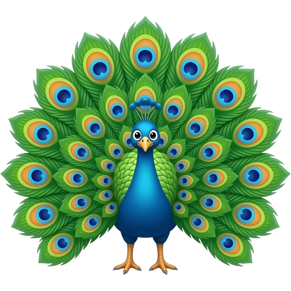 Peacock statue emoji