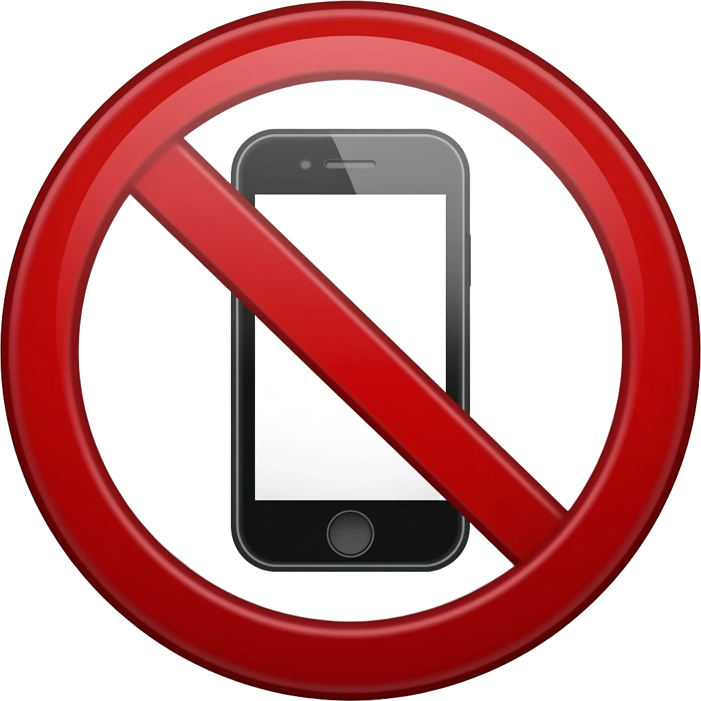 cellphone prohibition sign emoji