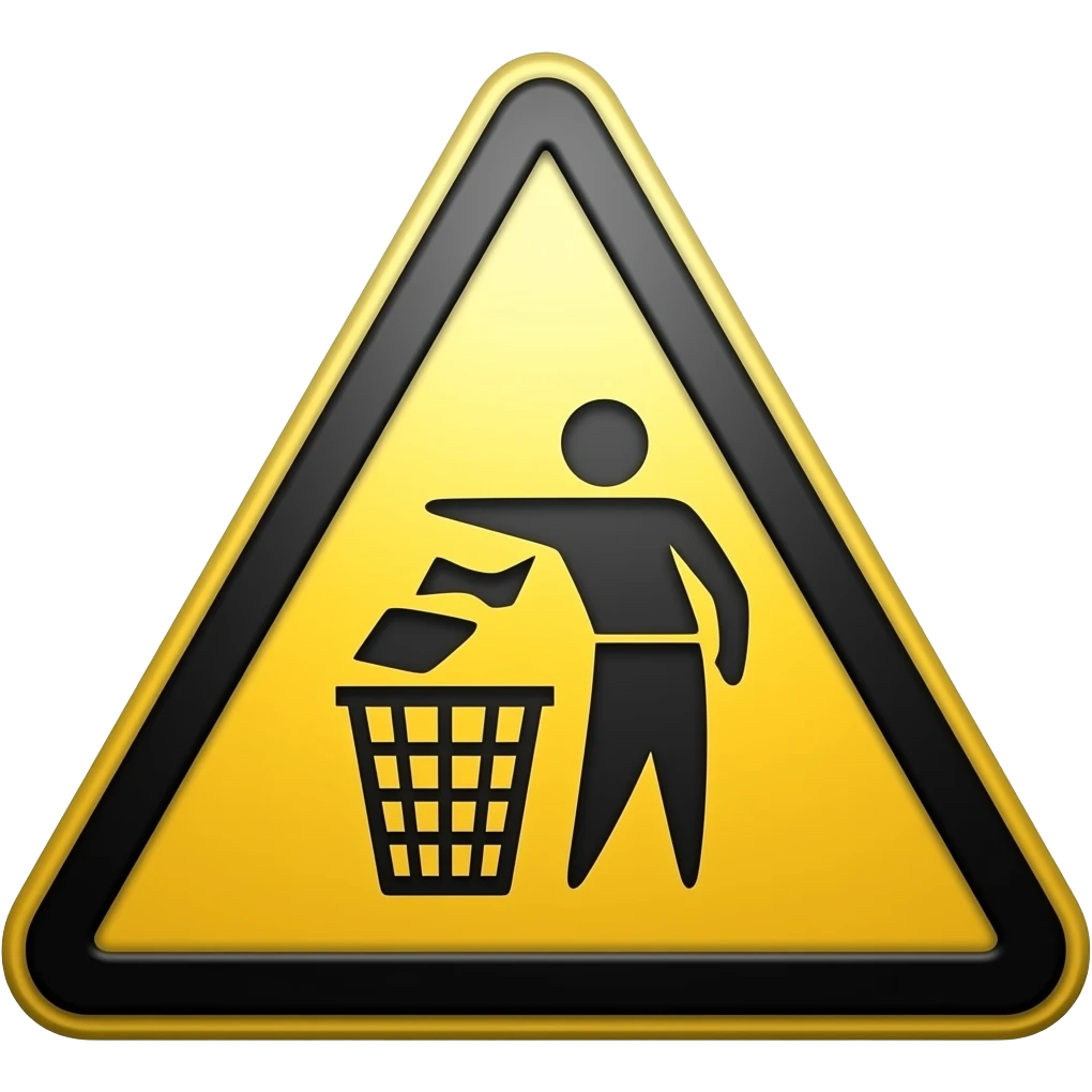 warnung vor müllabfuhr emoji