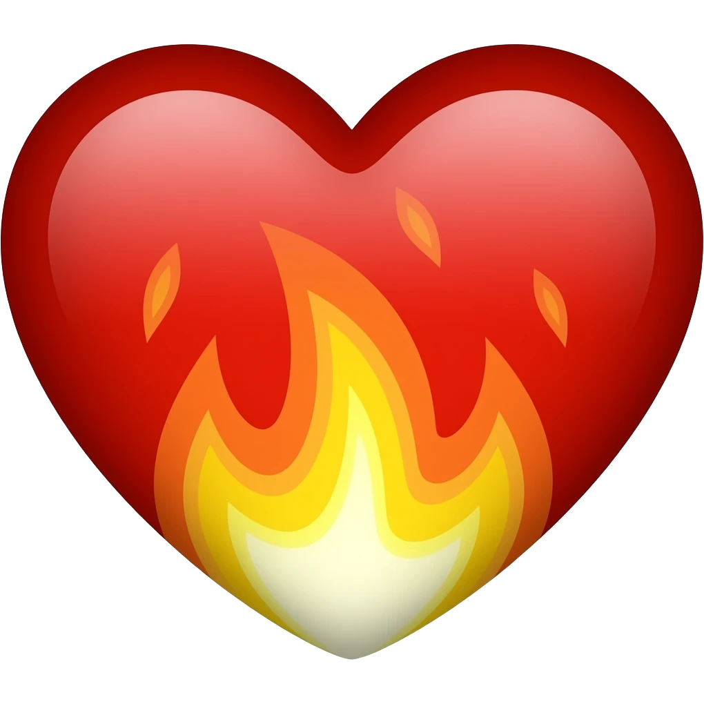 Heart fire emoji