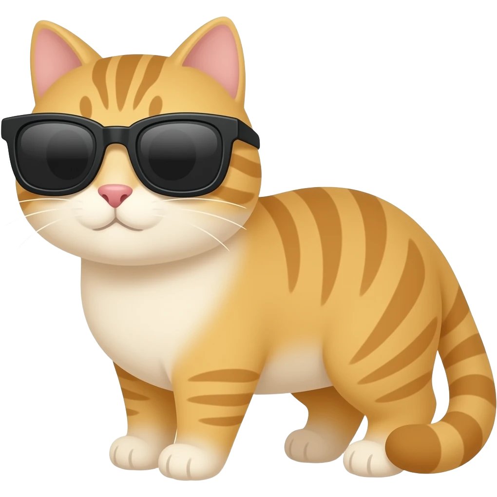 Cat wearing sunglasses emoji