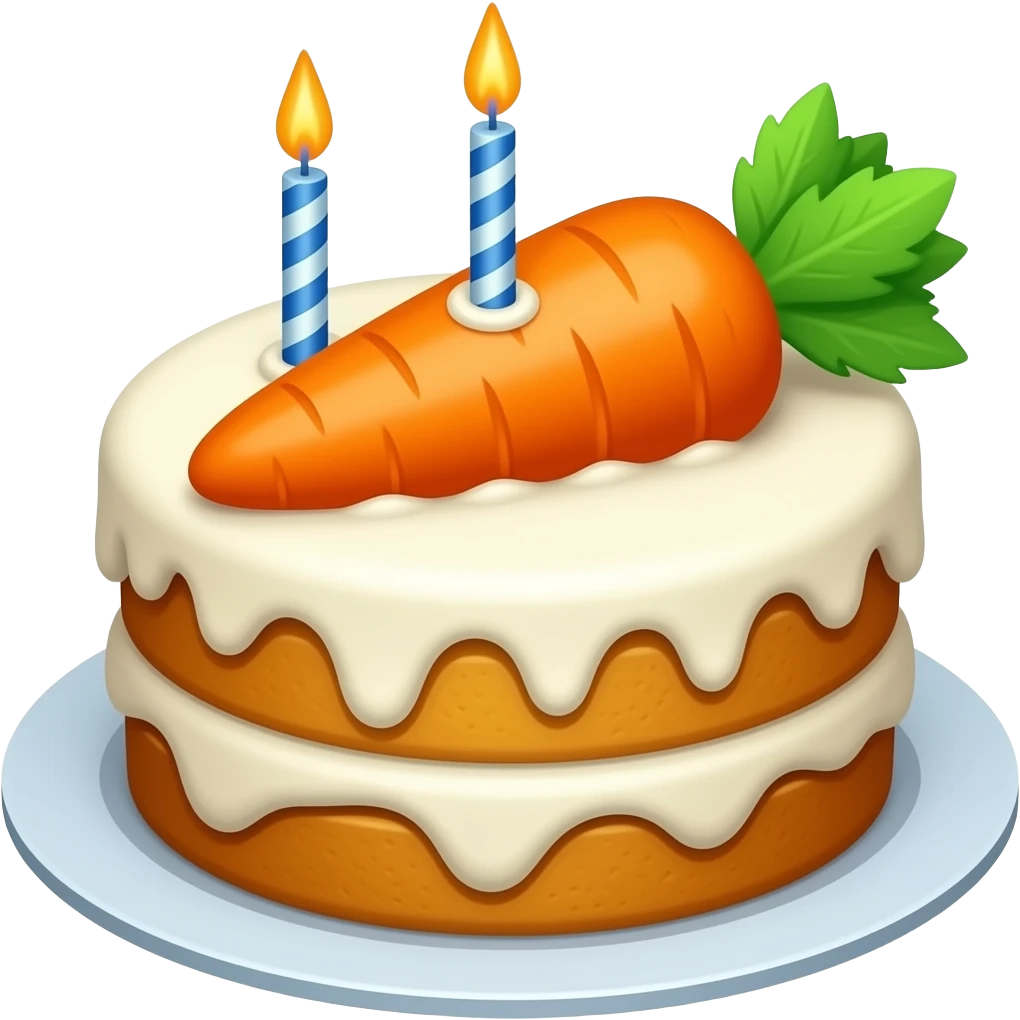 Carrot Birthday Cake emoji