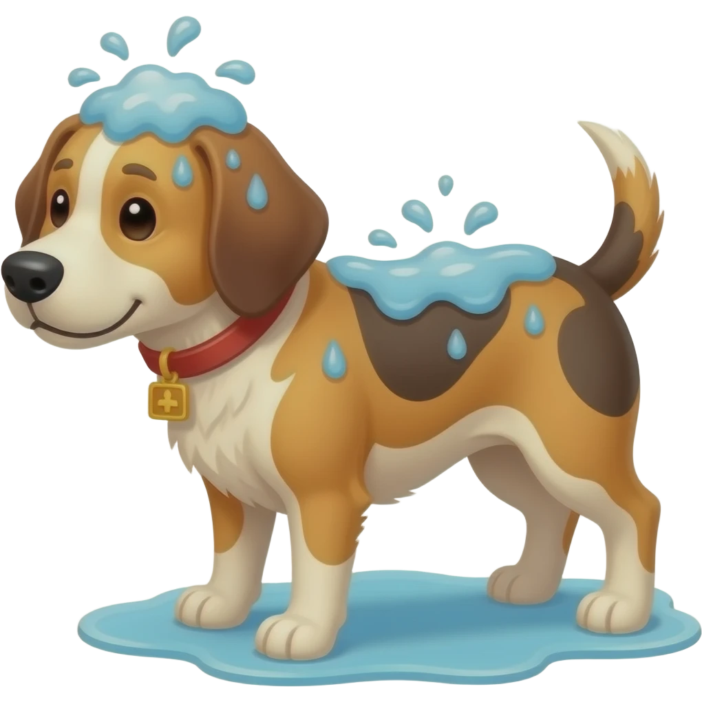 dog washing emoji