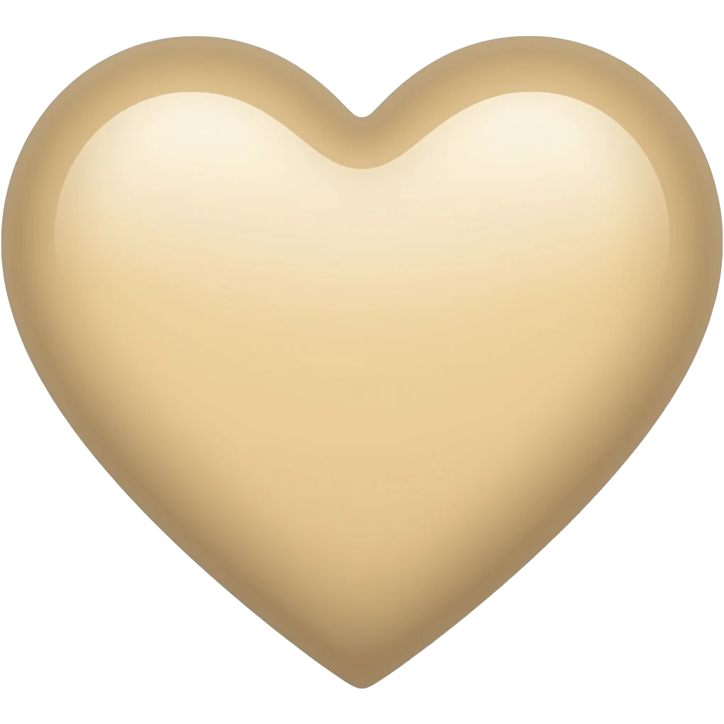Beige color heart emoji