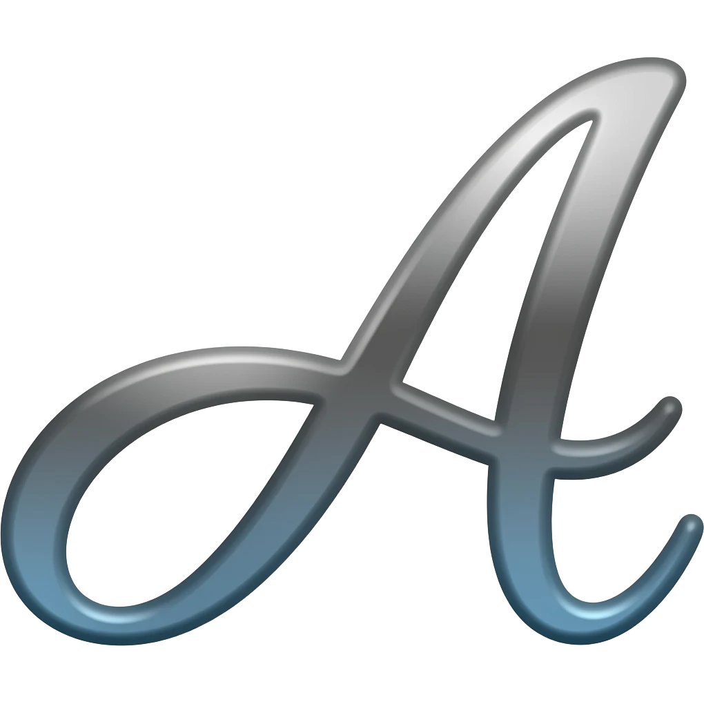 Cursive A emoji
