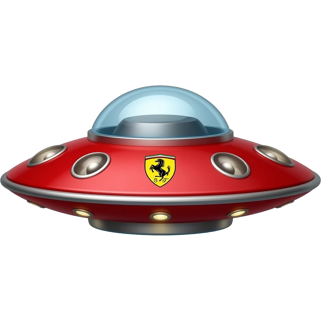ufo red ferrari brandeds emoji