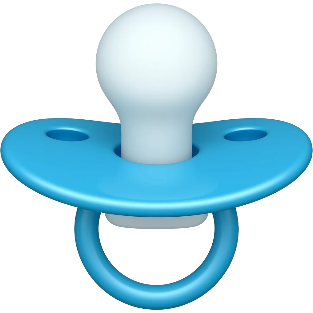 blue pacifier emoji
