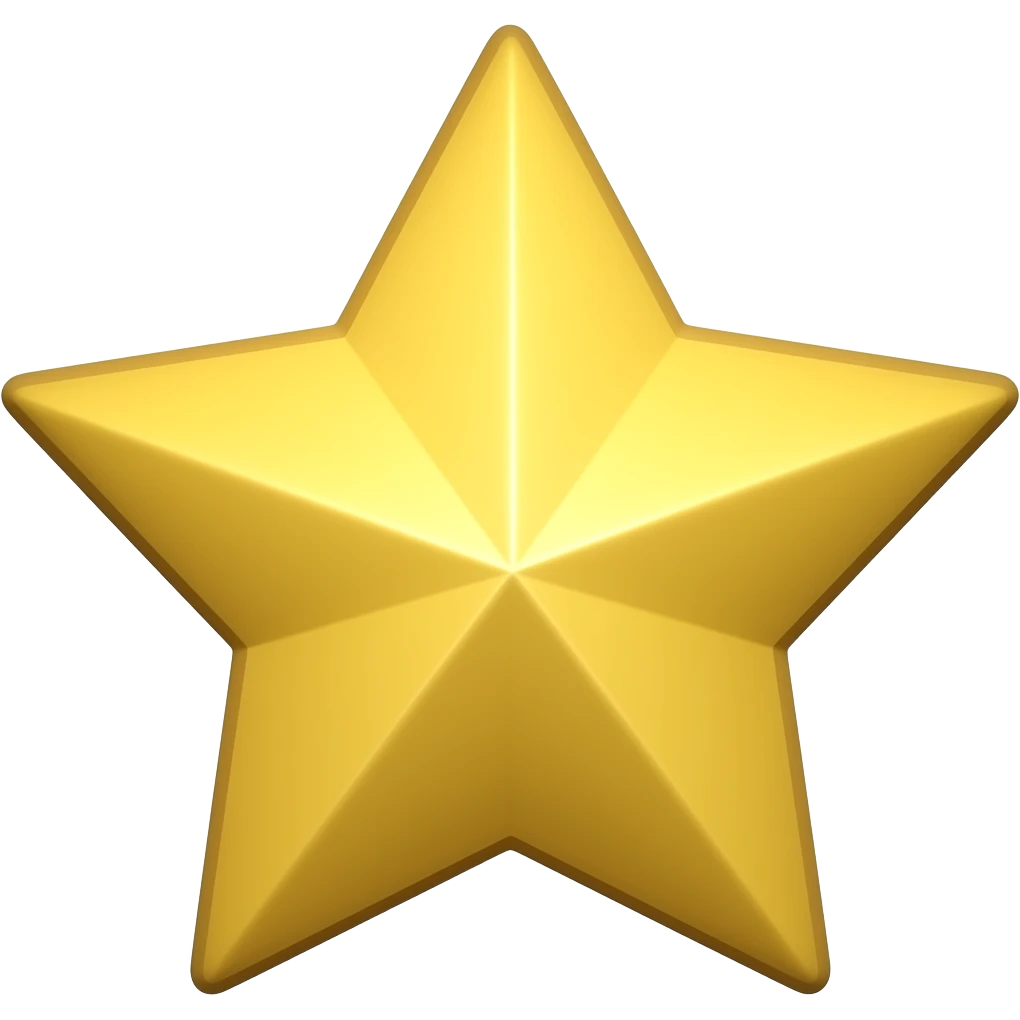 En forma de estrella tridimensional emoji