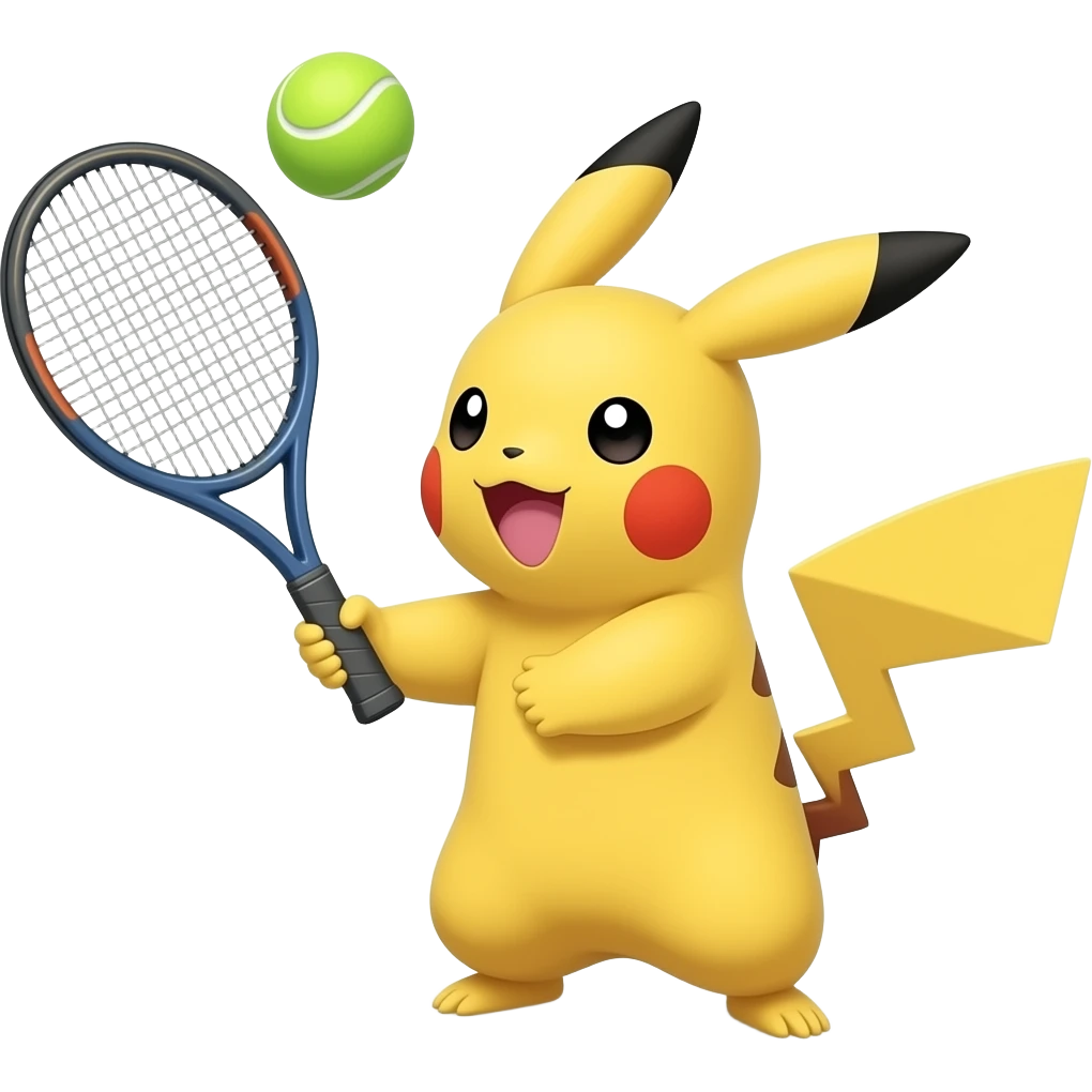 2 pokemon playing tennis emoji