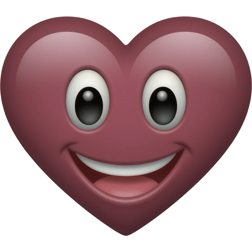 laughing maroon heart emoji