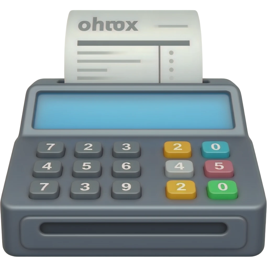 Cash register invoice emoji