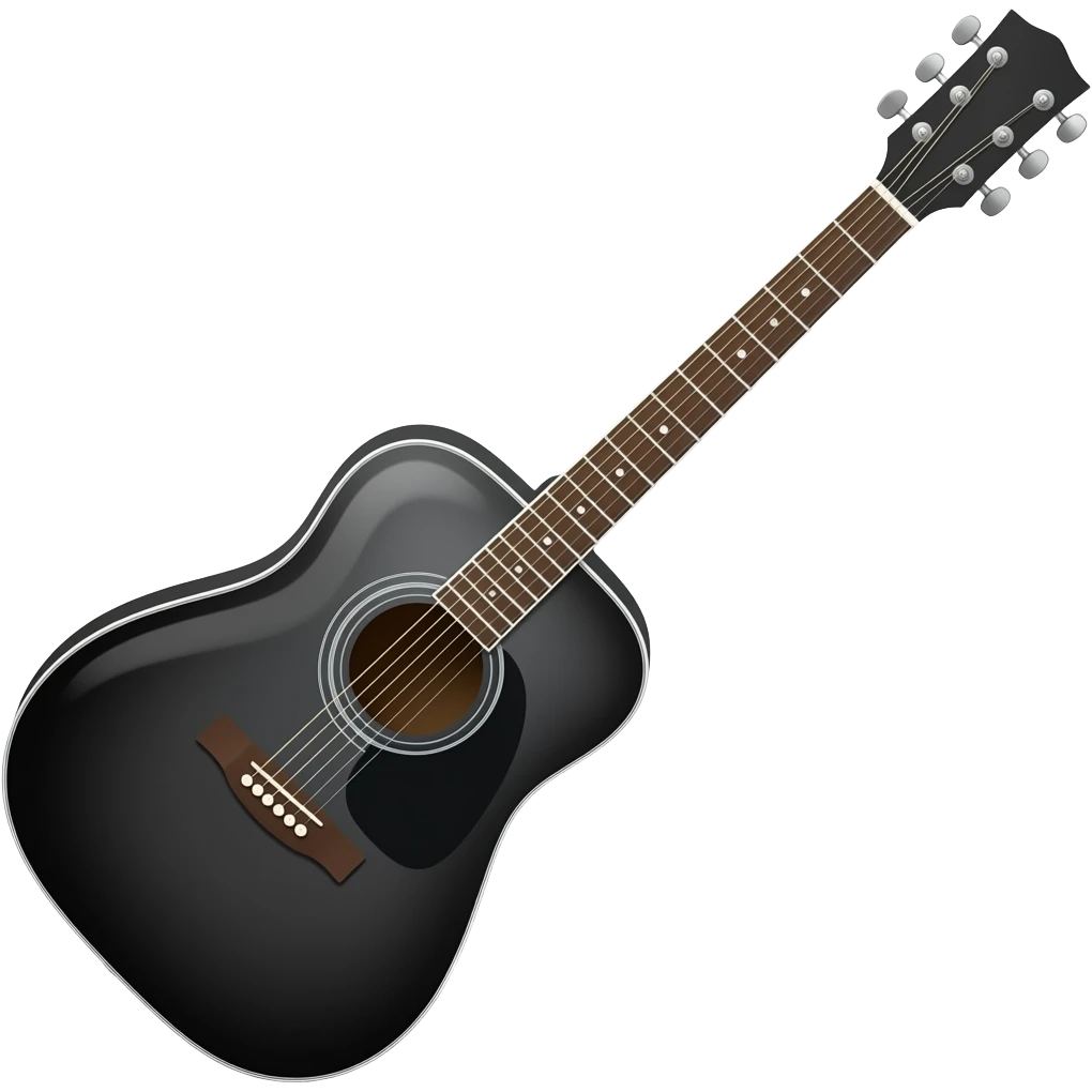 Violão preto emoji