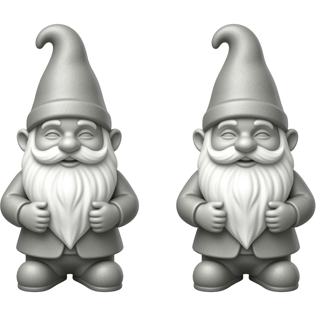 Gnome stone statues emoji