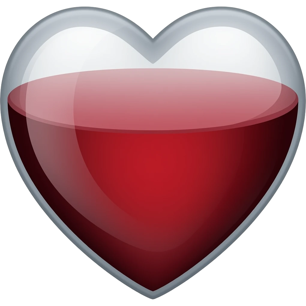 Corazón vino tinto emoji