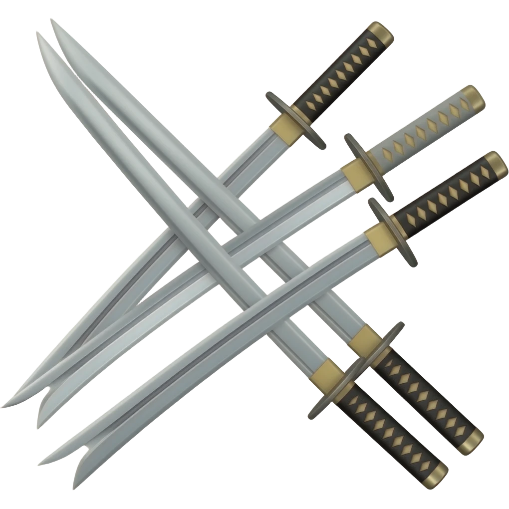 Triple katana emoji
